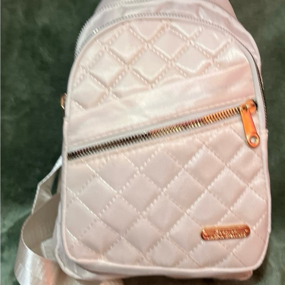 Elegant Cream Quilted Sling Bag